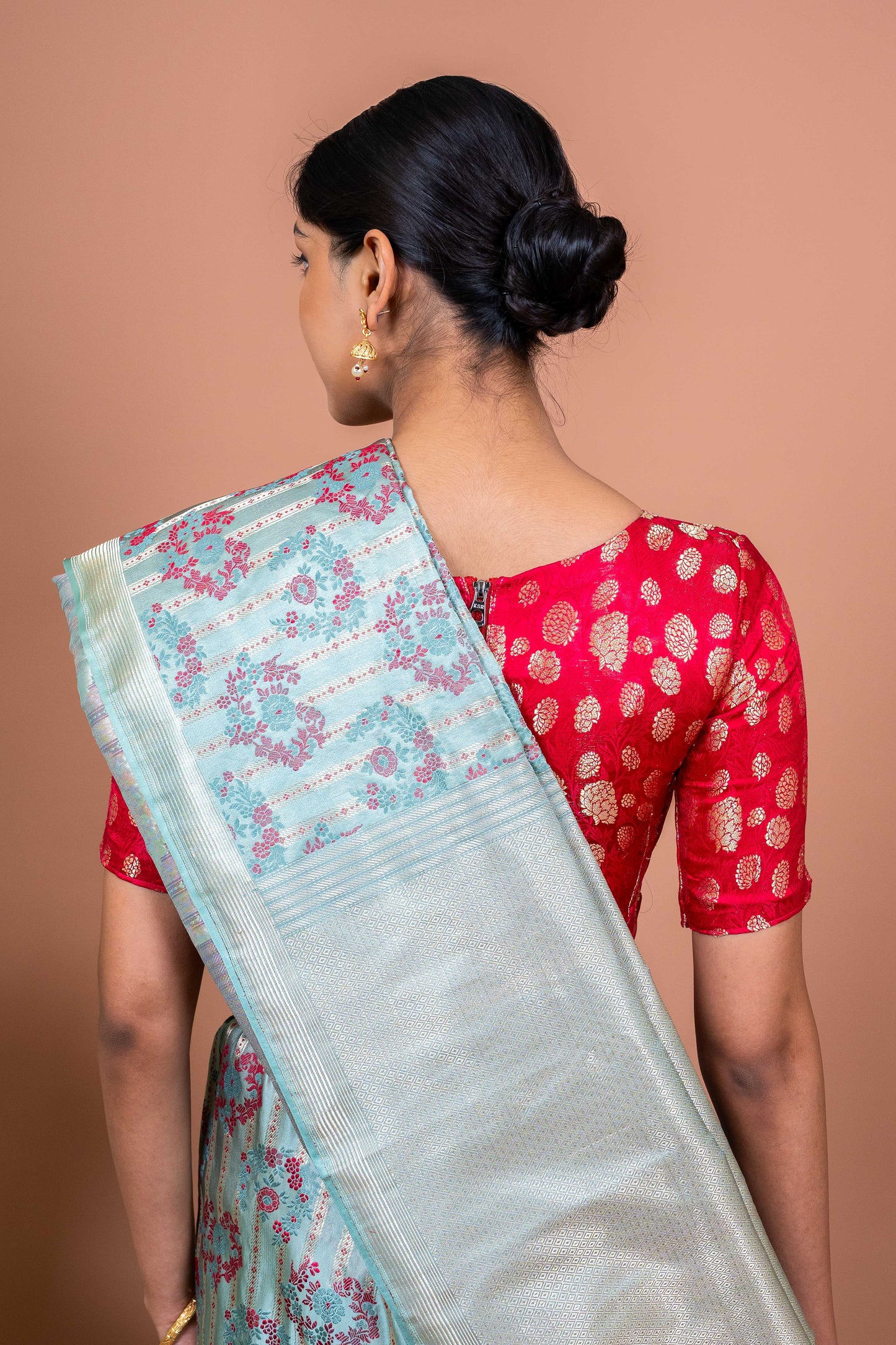 Tilfi Stripe Handwoven Banaras Saree