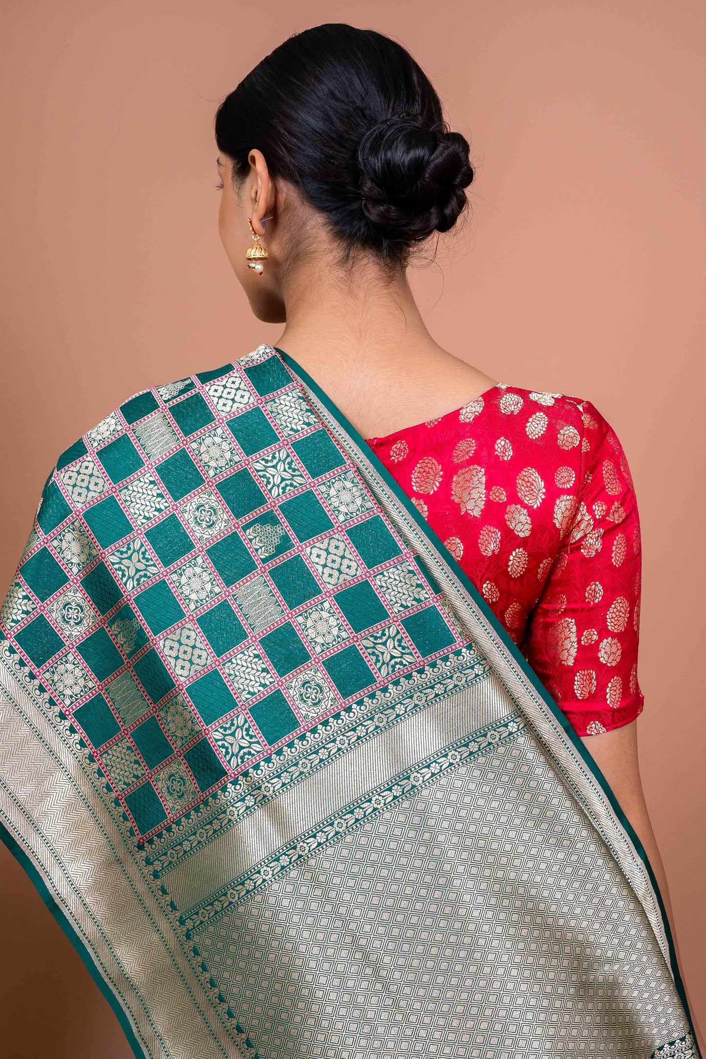 Chowkadi Gul Handwoven Banaras Saree