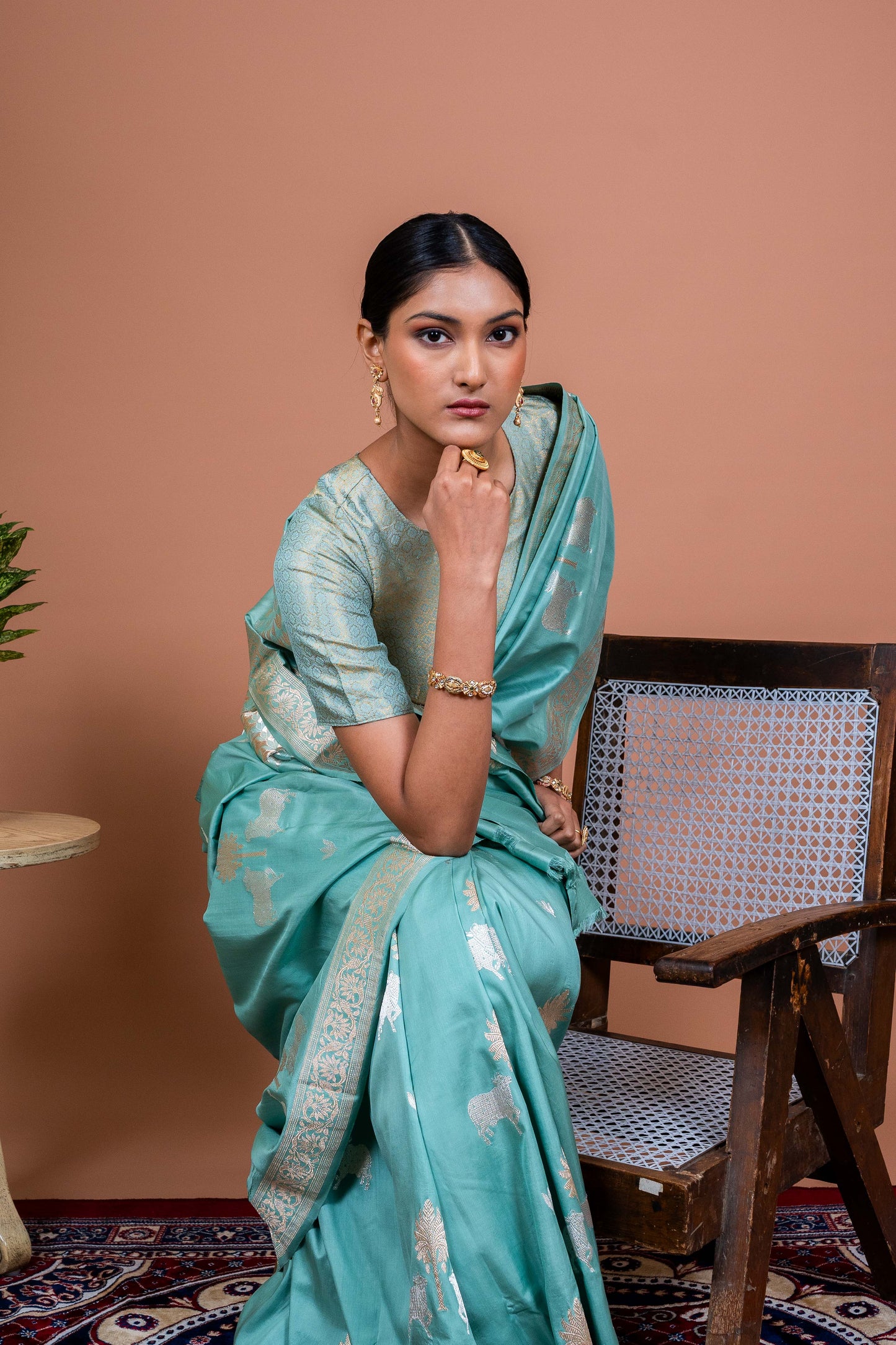 Pichhwai Handwoven Banaras Saree