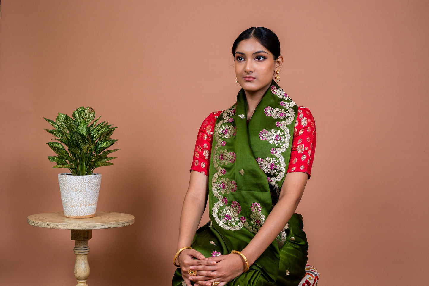 Meenakar Border Handwoven Banaras Saree