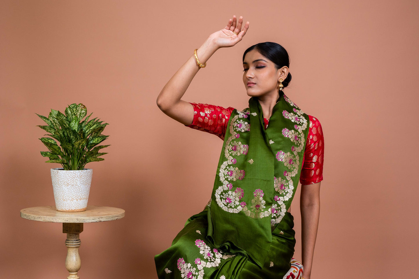 Meenakar Border Handwoven Banaras Saree