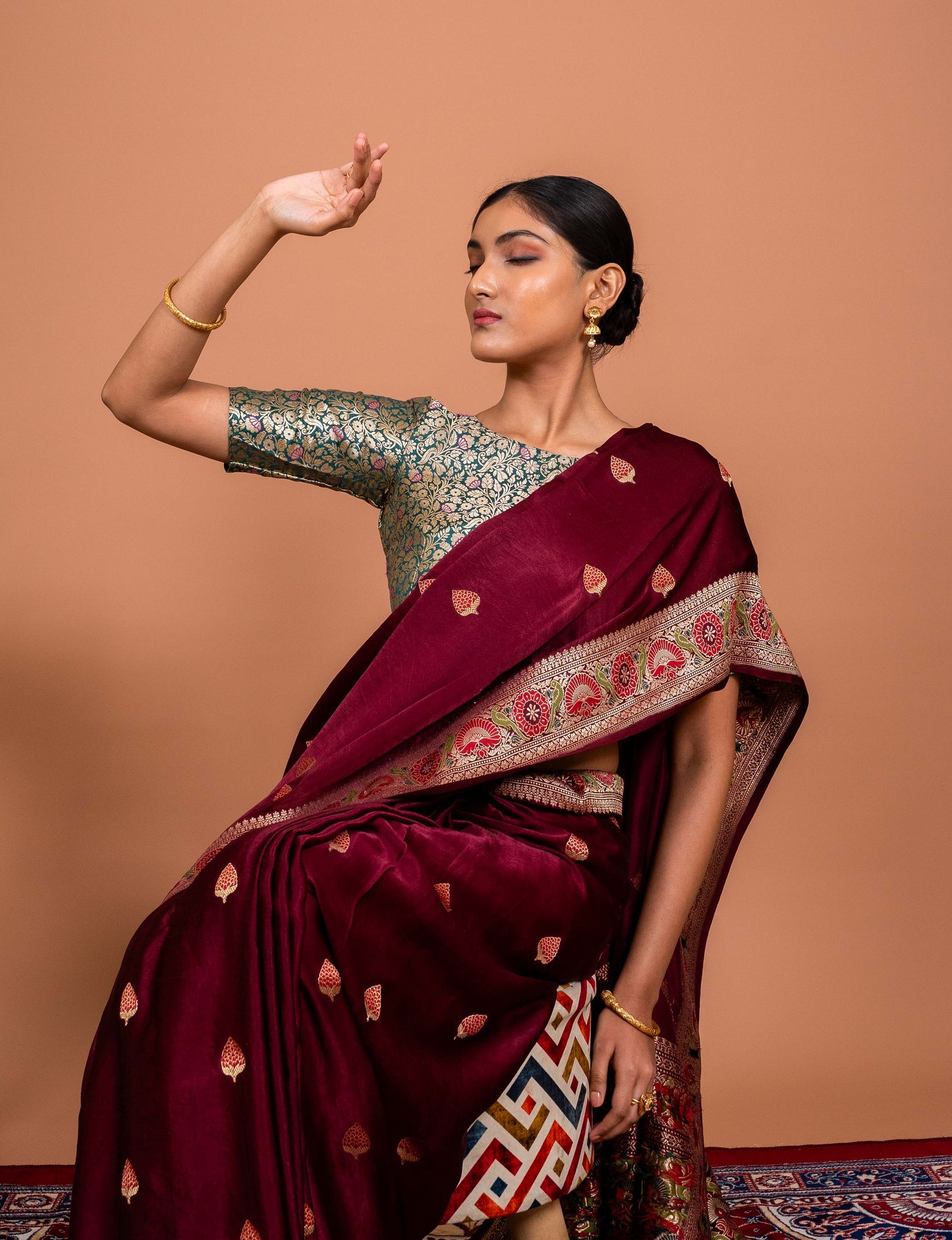 Ashawali Border Handwoven Banaras Saree