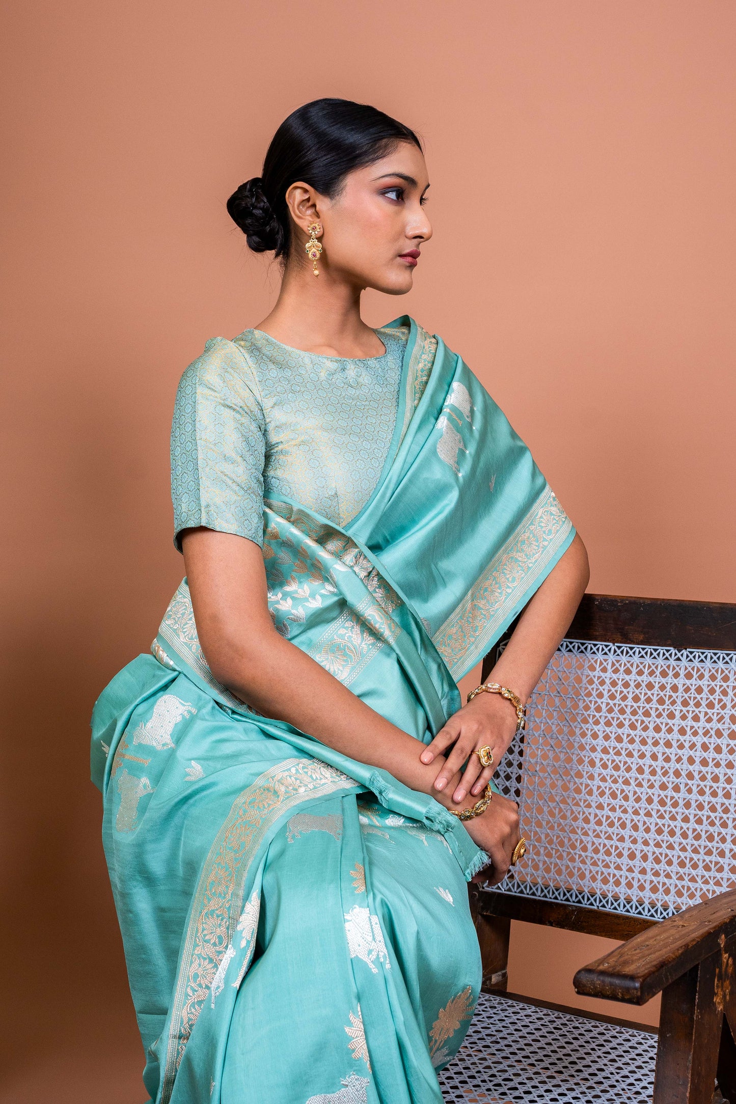Pichhwai Handwoven Banaras Saree