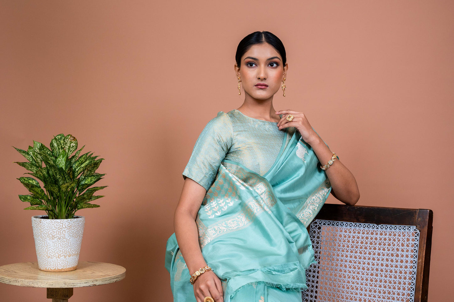 Pichhwai Handwoven Banaras Saree