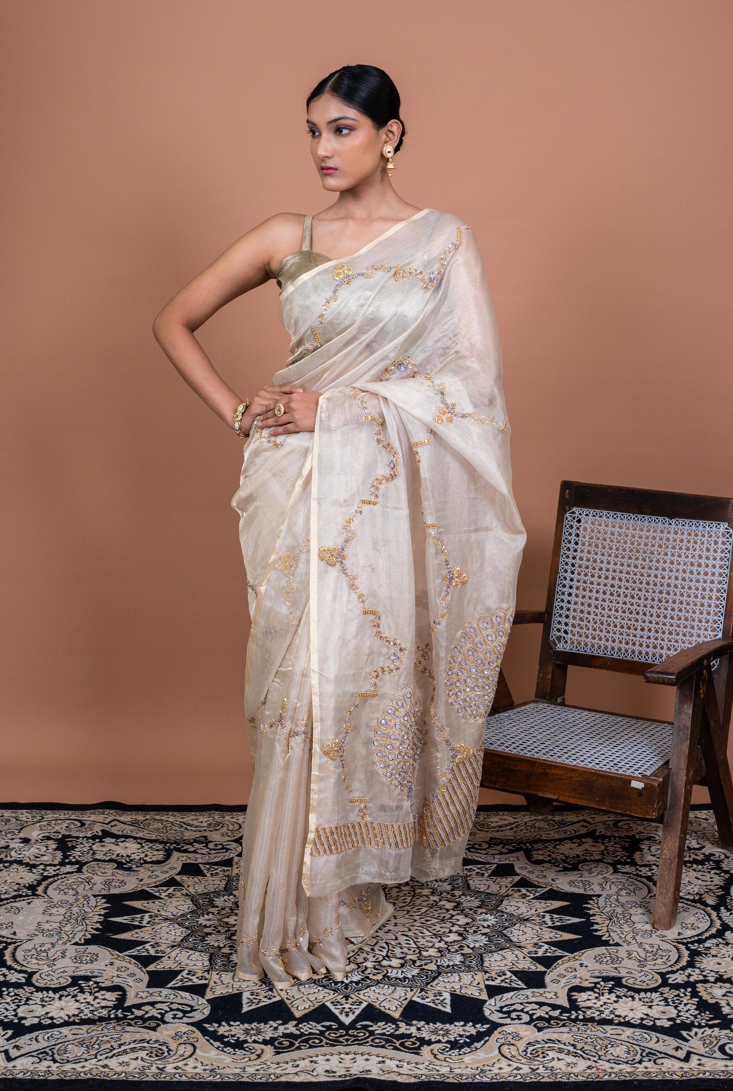 Mayur Pallu Handwoven Banaras Saree