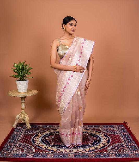 Meenakar Border Handwoven Banaras Saree