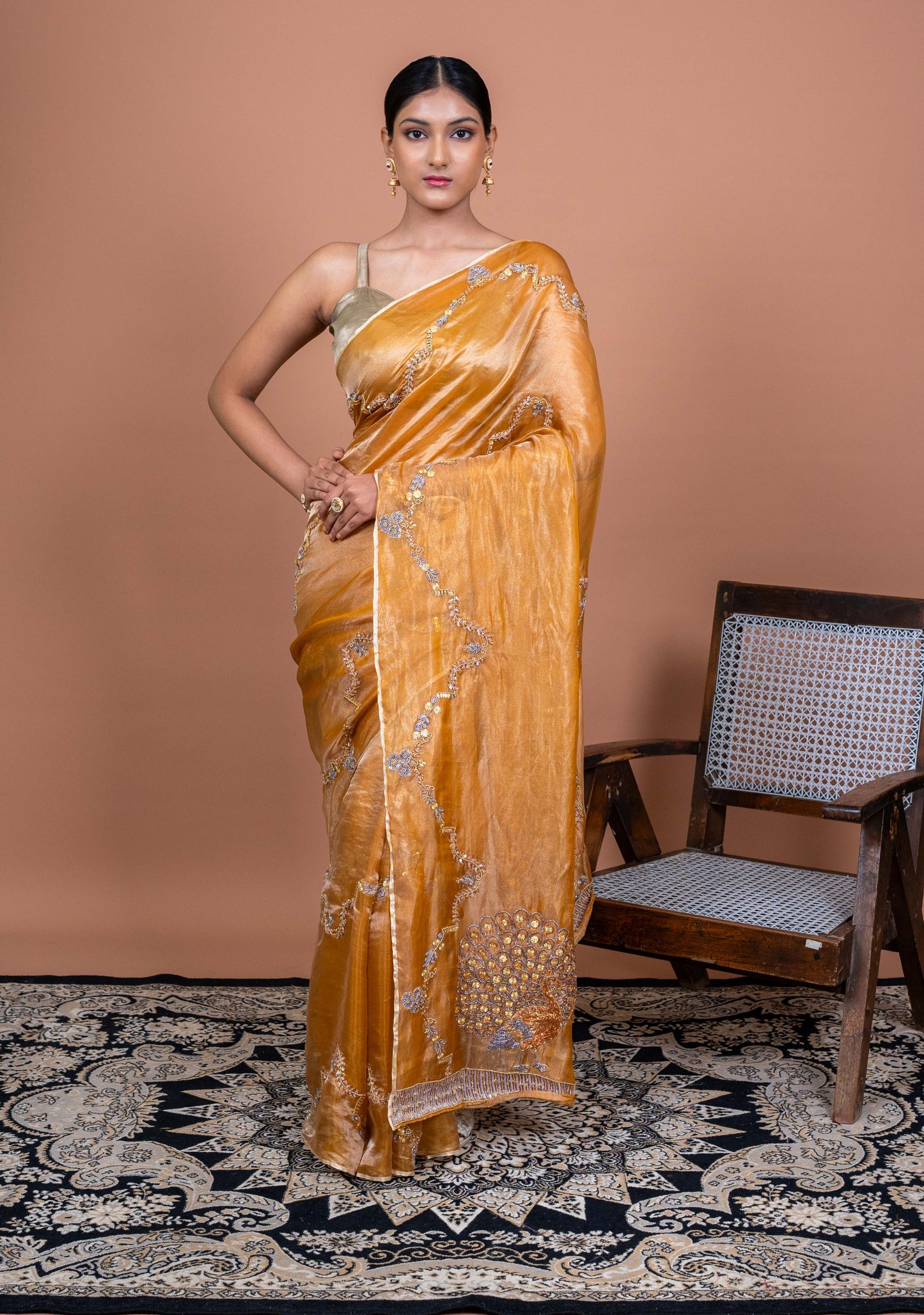 Mayur Pallu  Handwoven Banaras Saree
