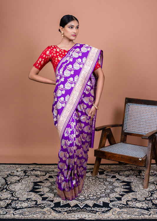 Paan Jaal Handwoven Banaras Saree