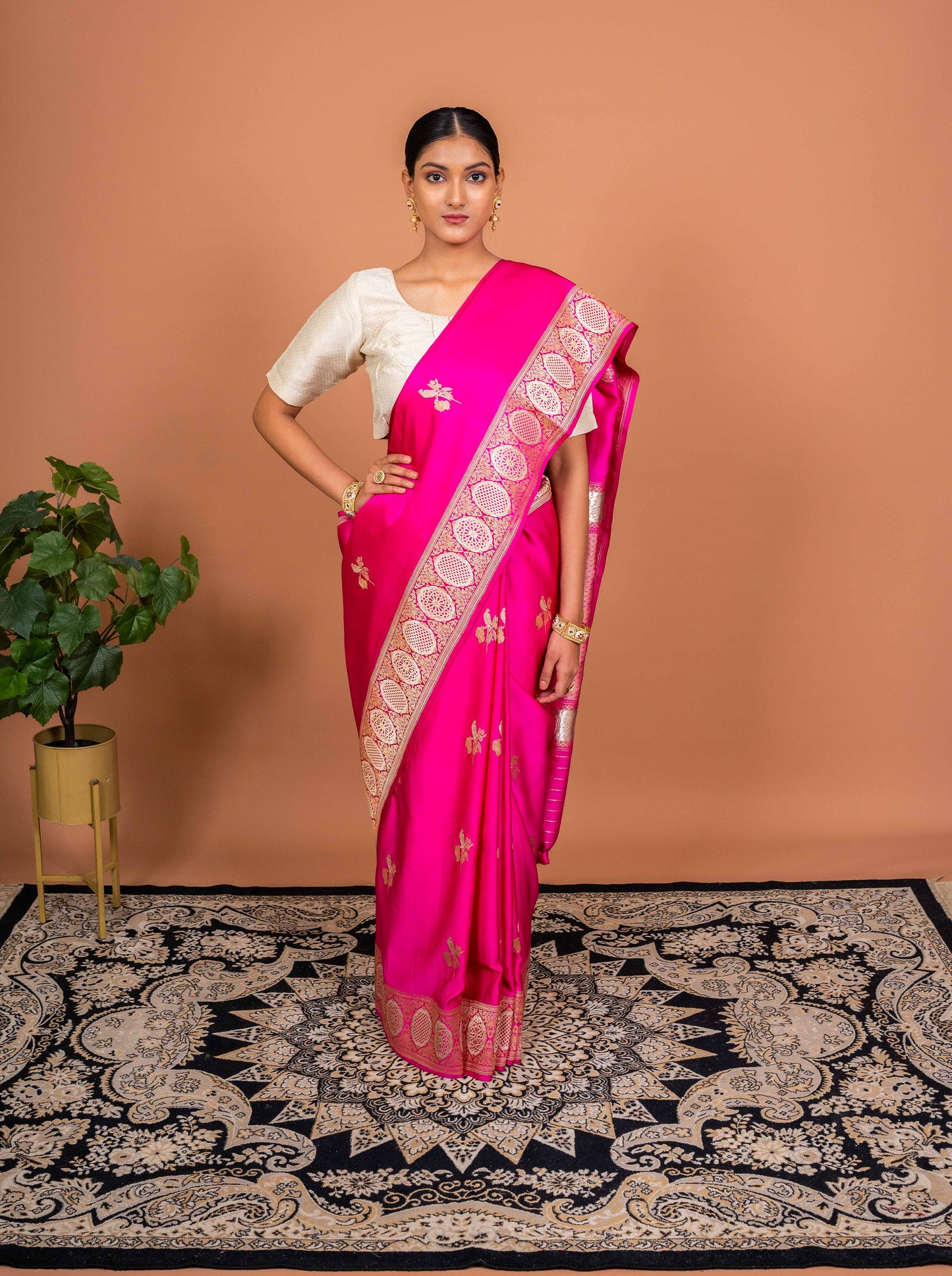 Parrot Boota Handwoven Banaras Saree