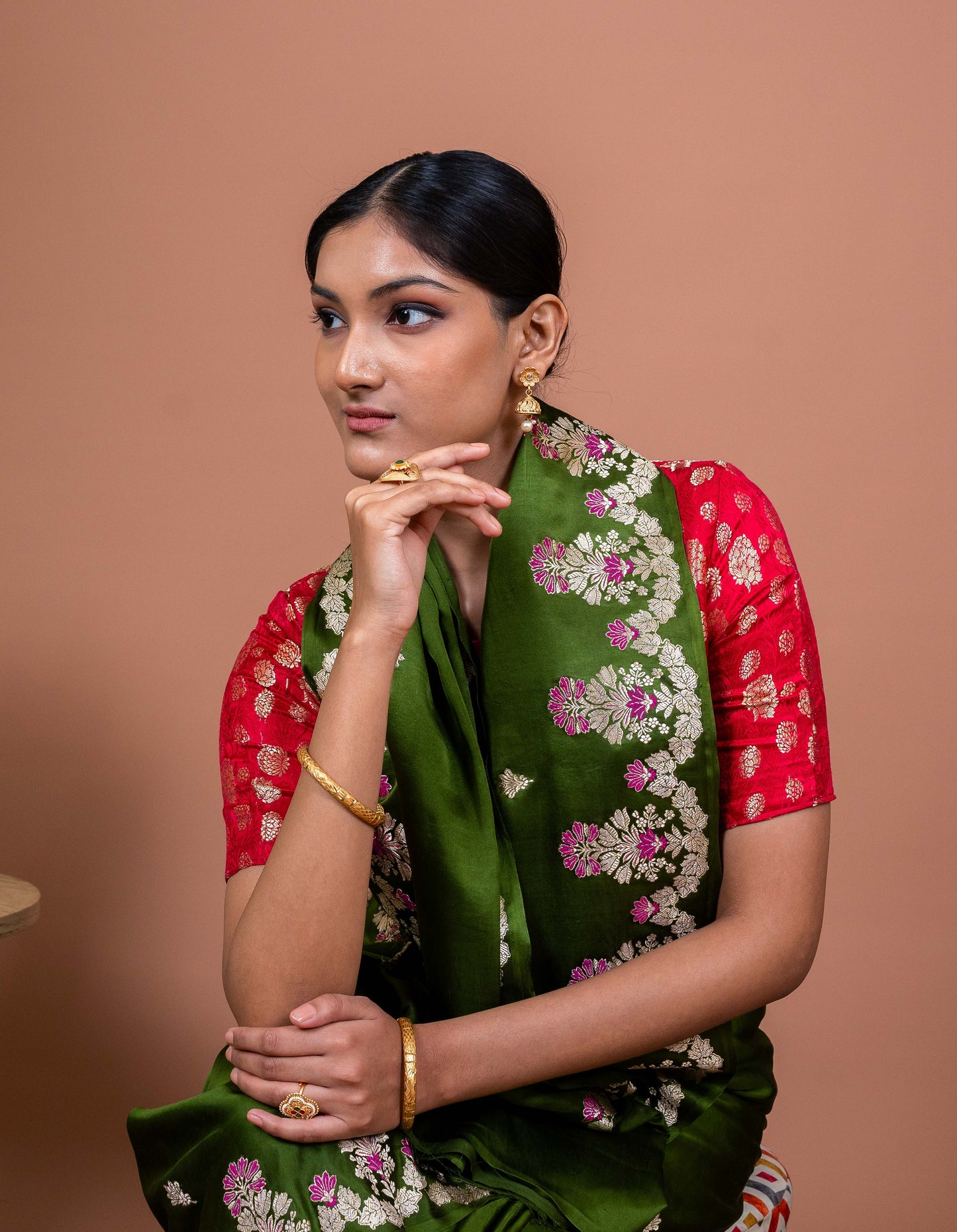 Meenakar Border Handwoven Banaras Saree