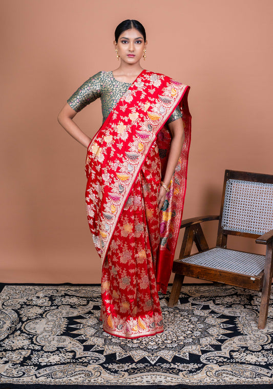 Diya Jangla Handwoven Banaras Saree