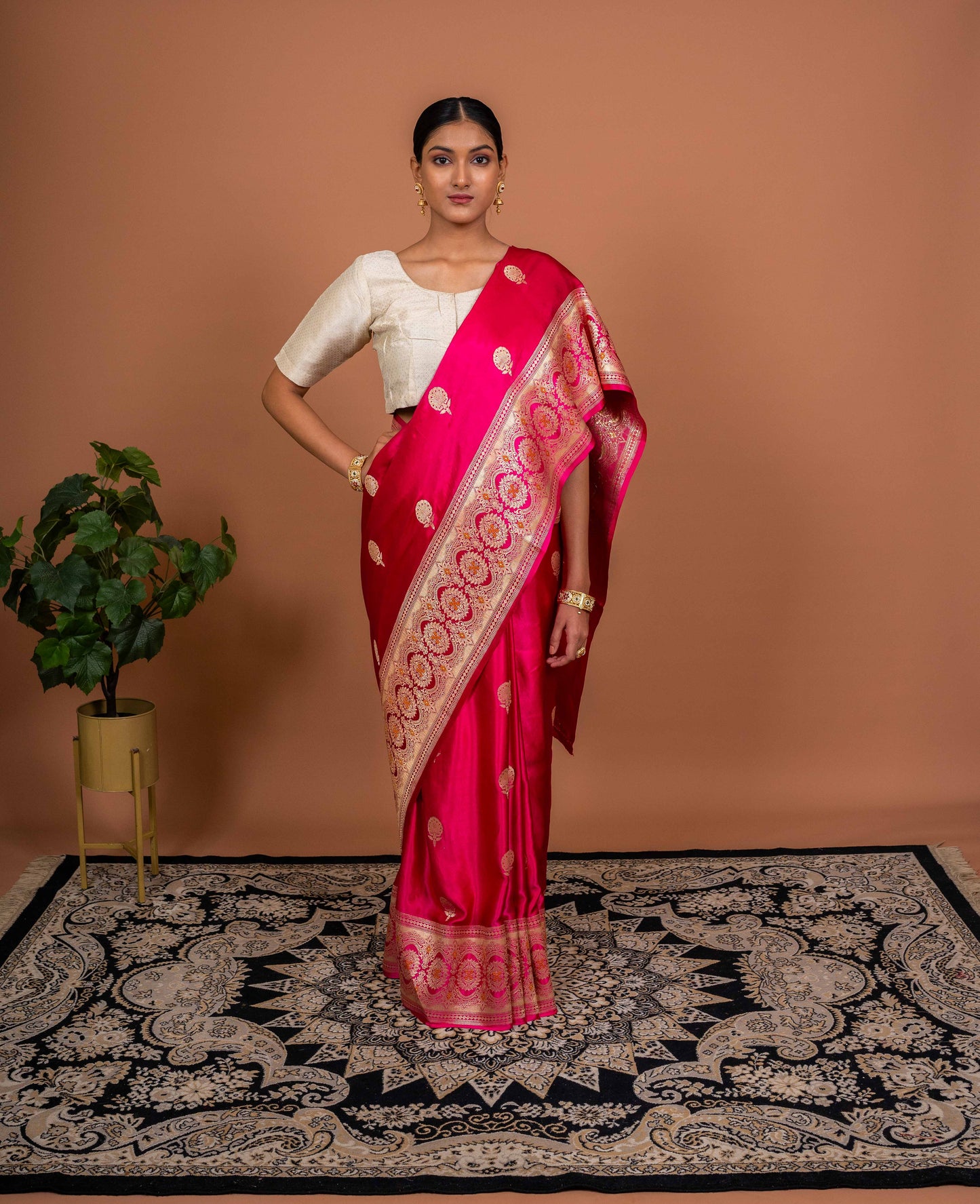 Turkish Boota Handwoven Banaras Saree