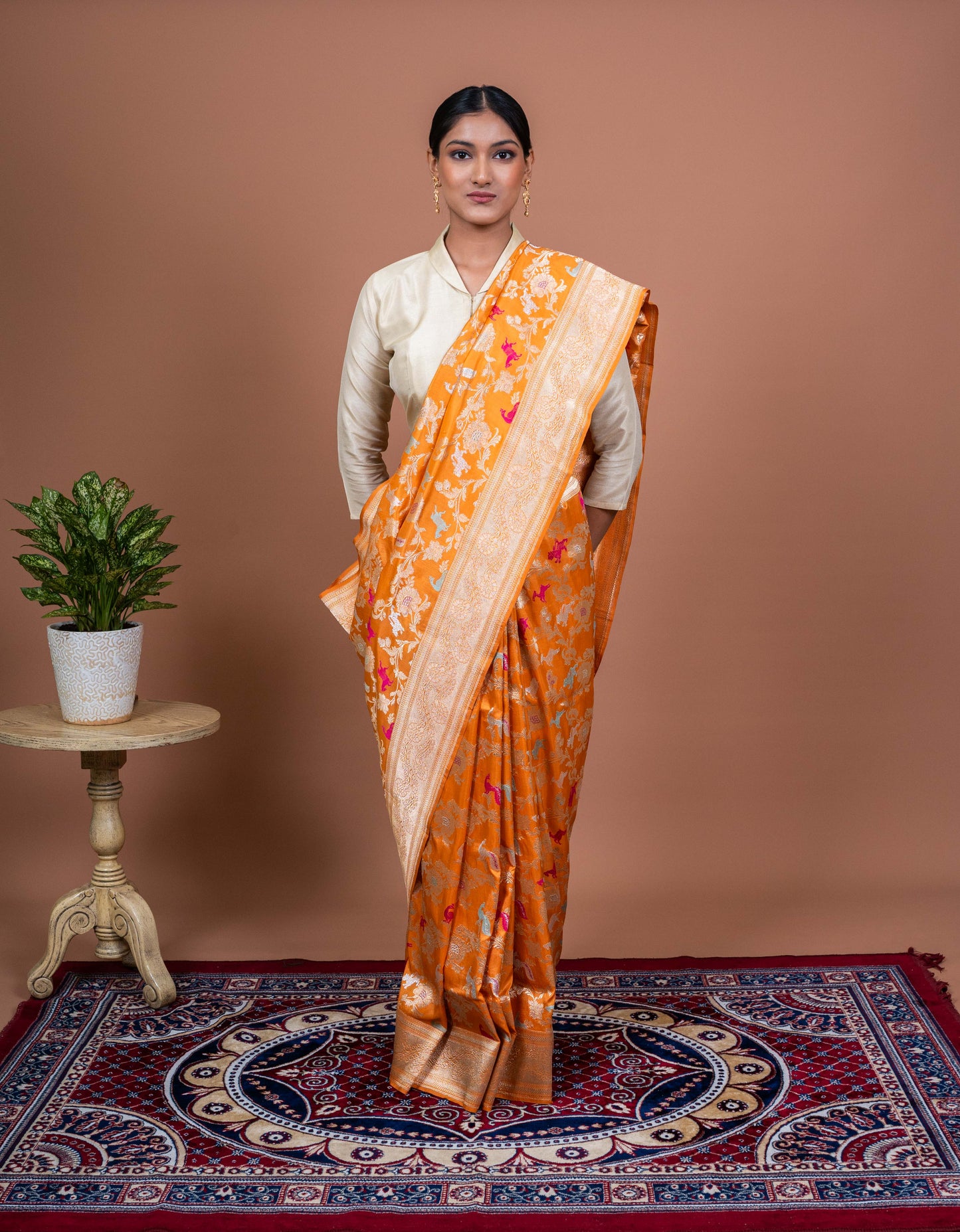 Shikargah Jaal Handwoven Banaras Saree