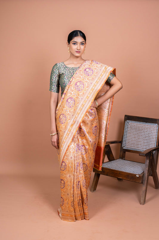 Charbagh Handwoven Banaras Saree