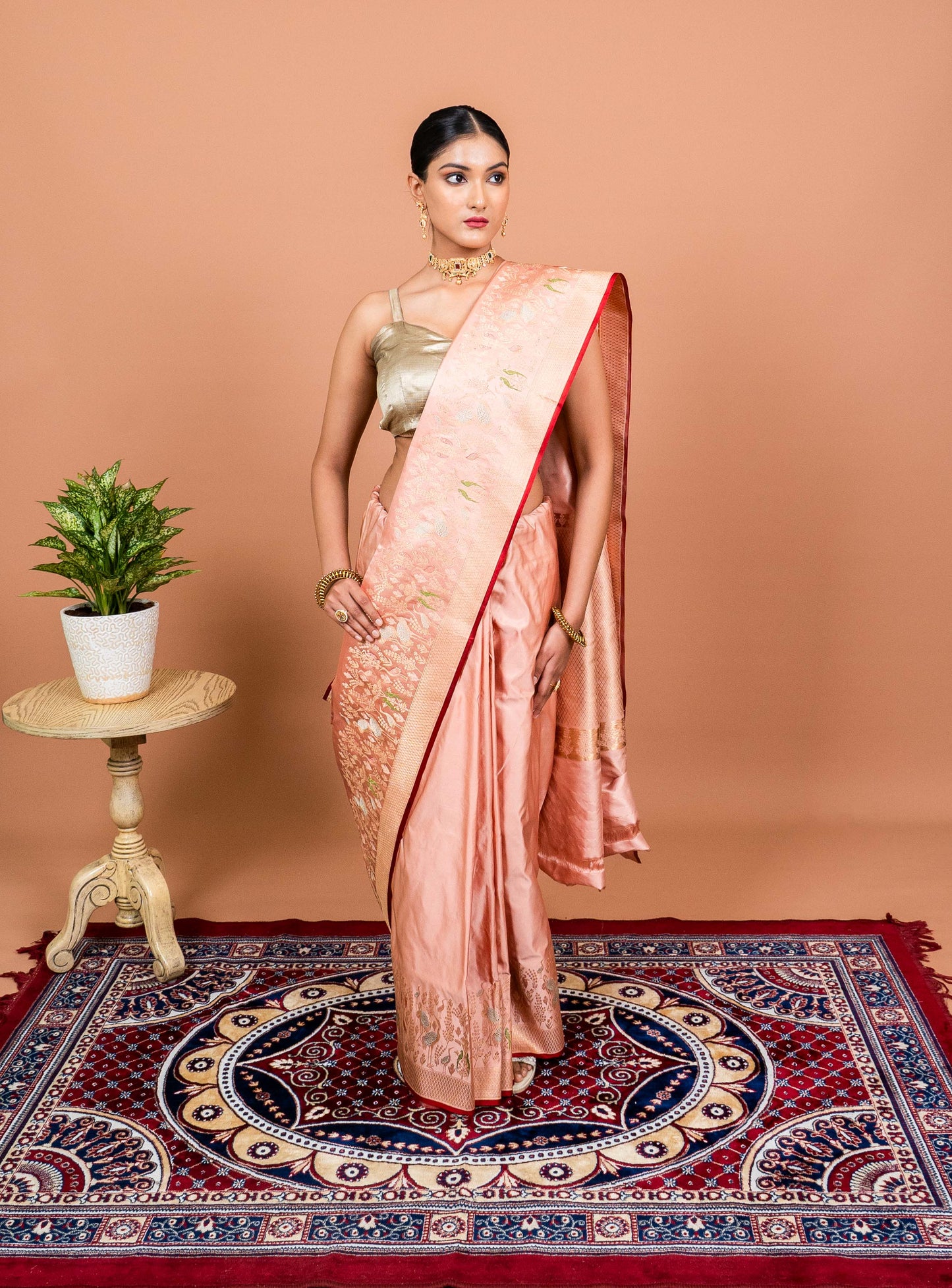 Meenakar Border Handwoven Banaras Saree