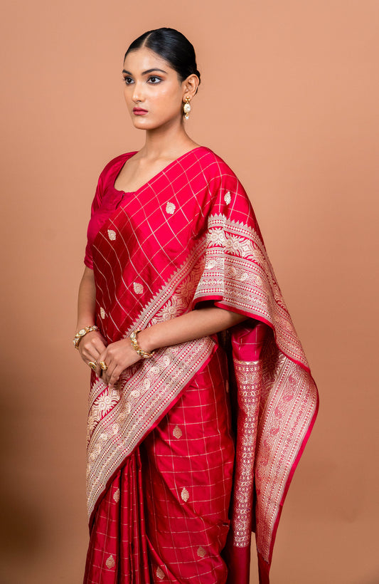 Charkhana Handwoven Banaras Saree