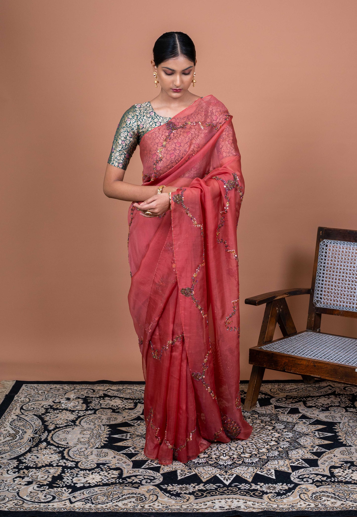 Mayur Pallu Handwoven Banaras Sare