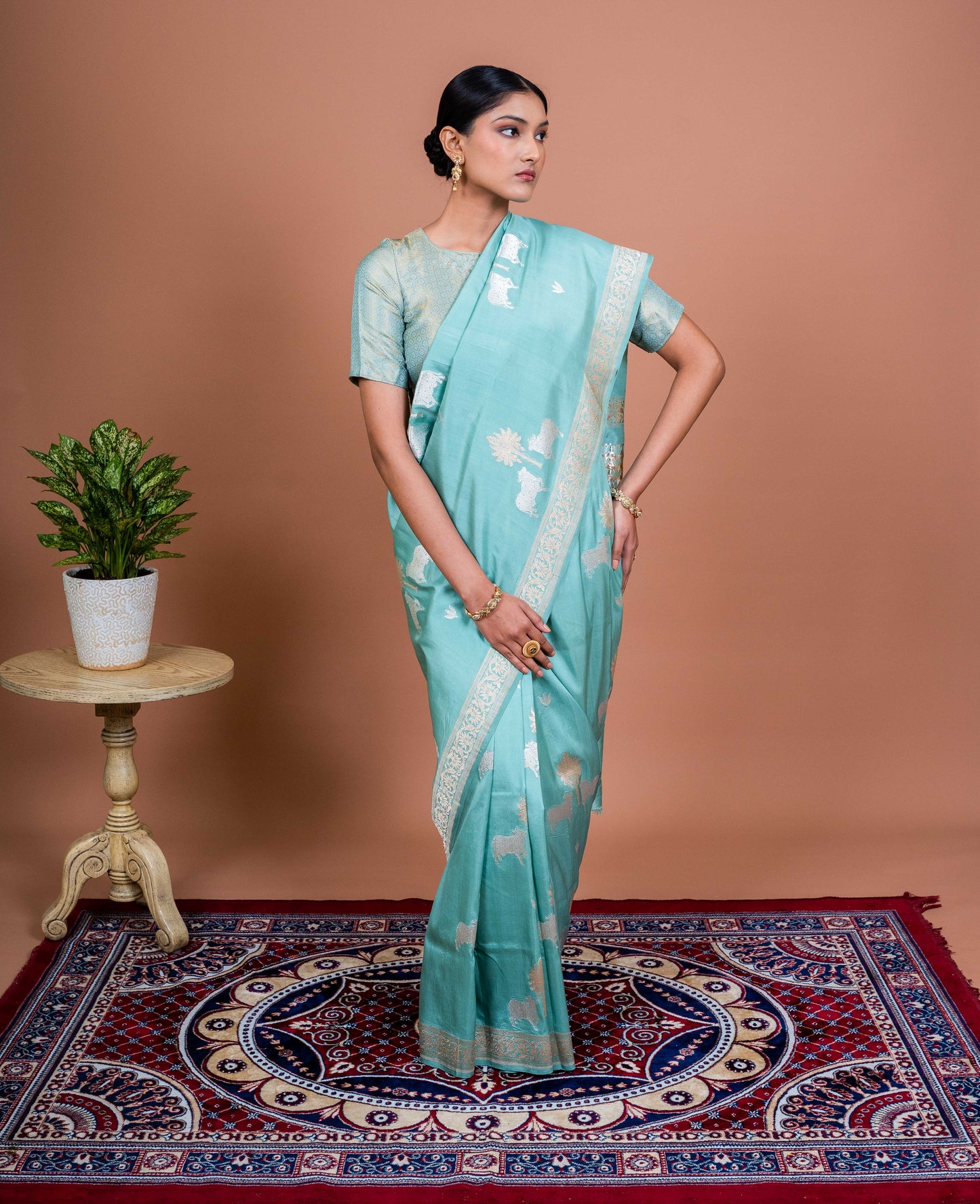 Pichhwai Handwoven Banaras Saree