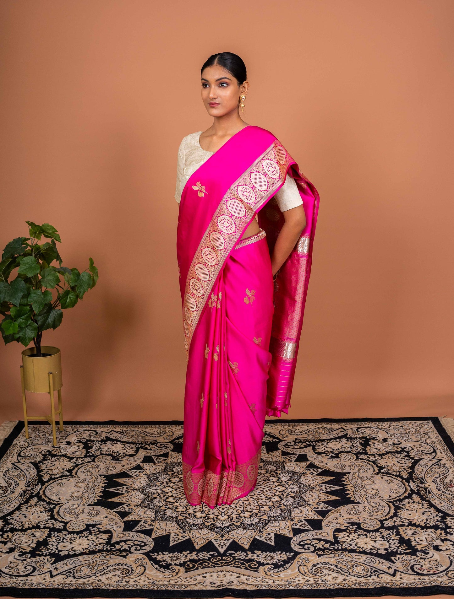 Parrot Boota Handwoven Banaras Saree