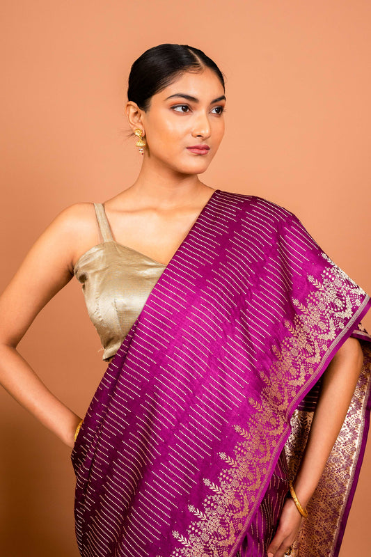 RimJhim Handwoven Banaras Saree