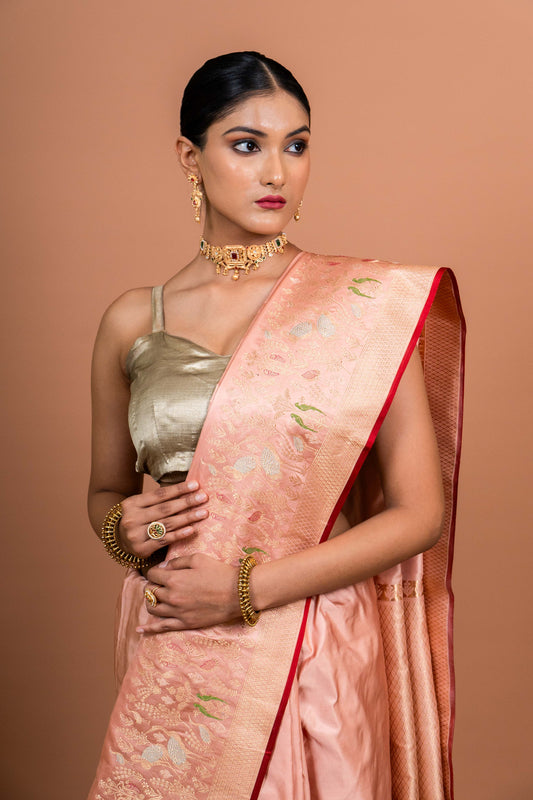 Meenakar Border Handwoven Banaras Saree