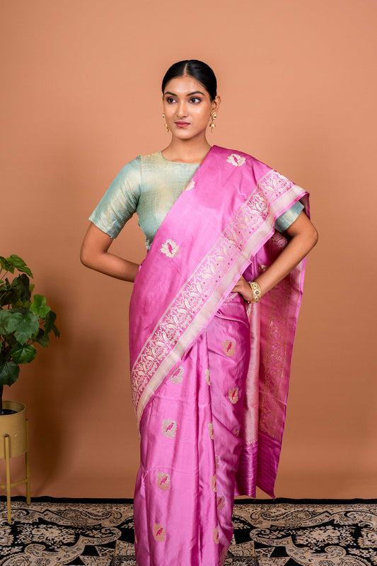 Saras Border Handwoven Banaras Saree