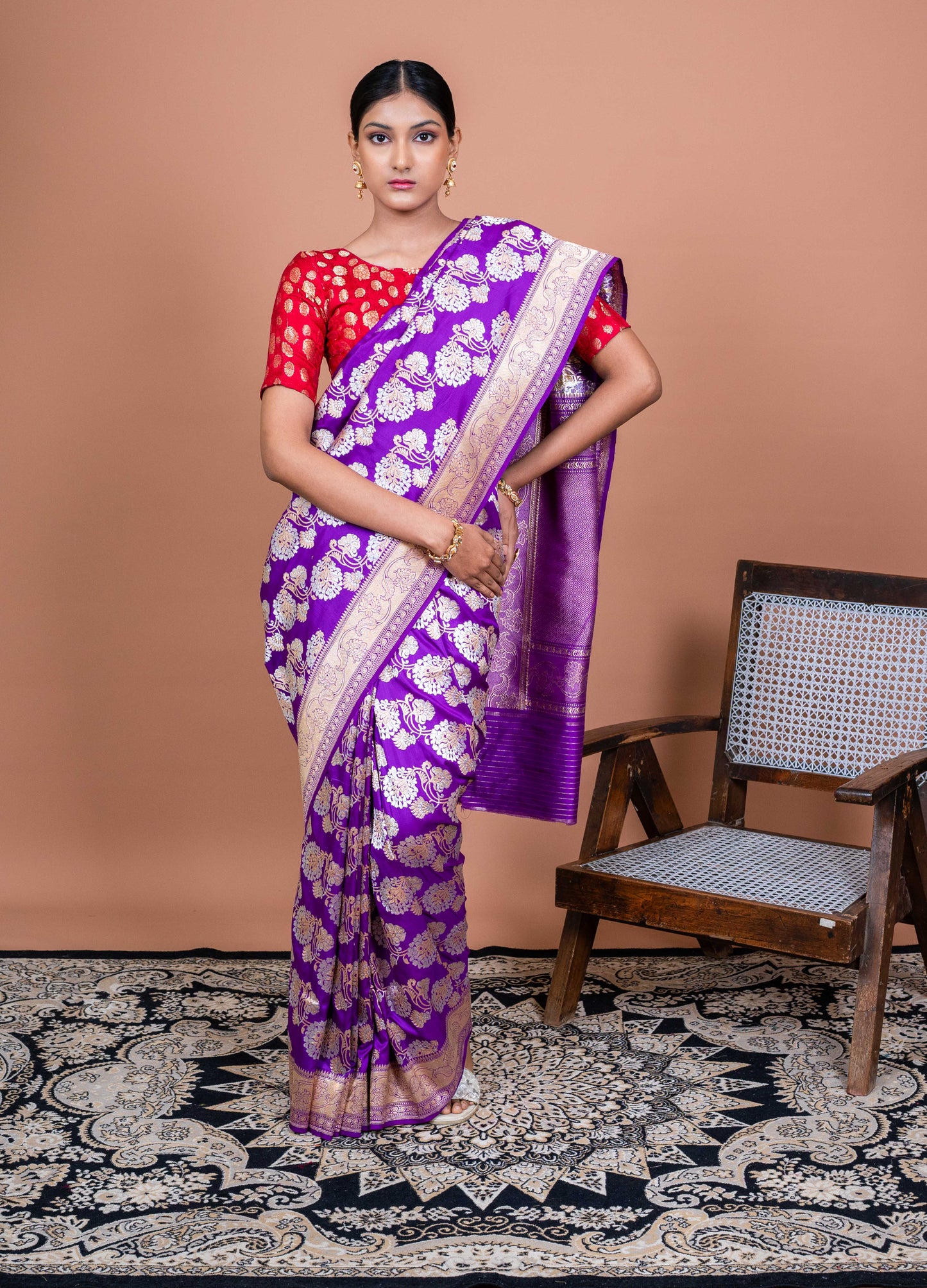 Paan Jaal Handwoven Banaras Saree