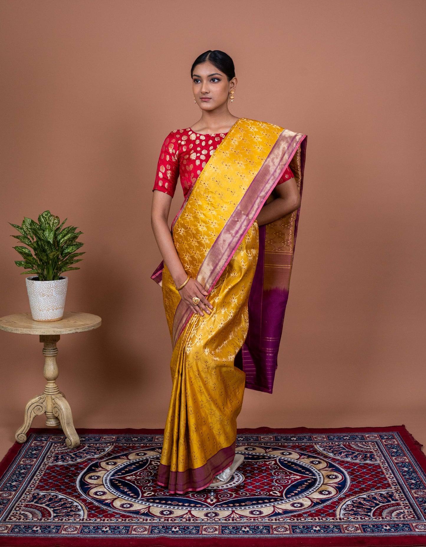 Mehraab Jaal Handwoven Banaras Saree