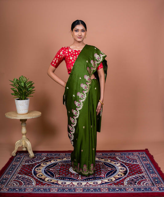 Meenakar Border Handwoven Banaras Saree