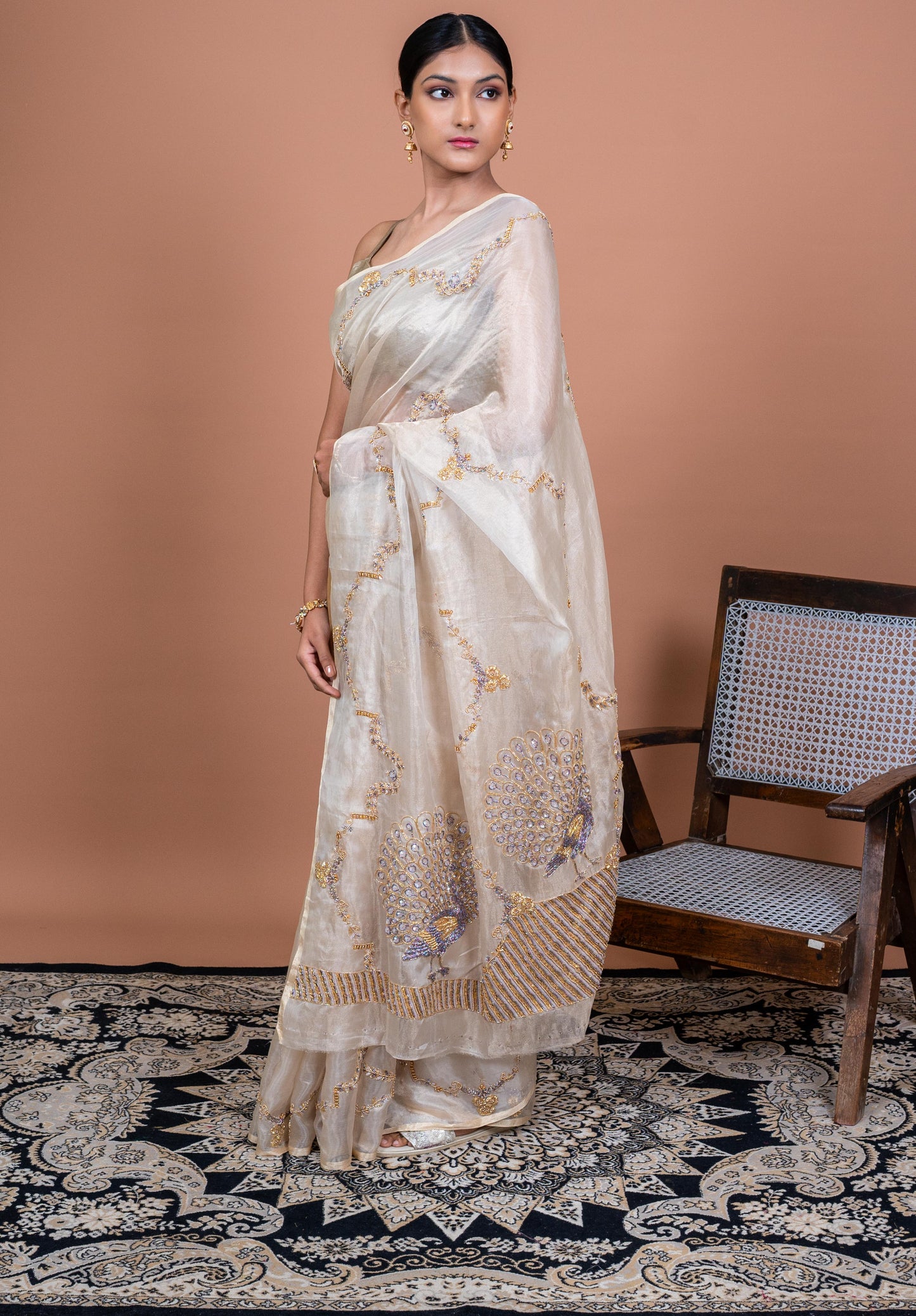 Mayur Pallu Handwoven Banaras Saree