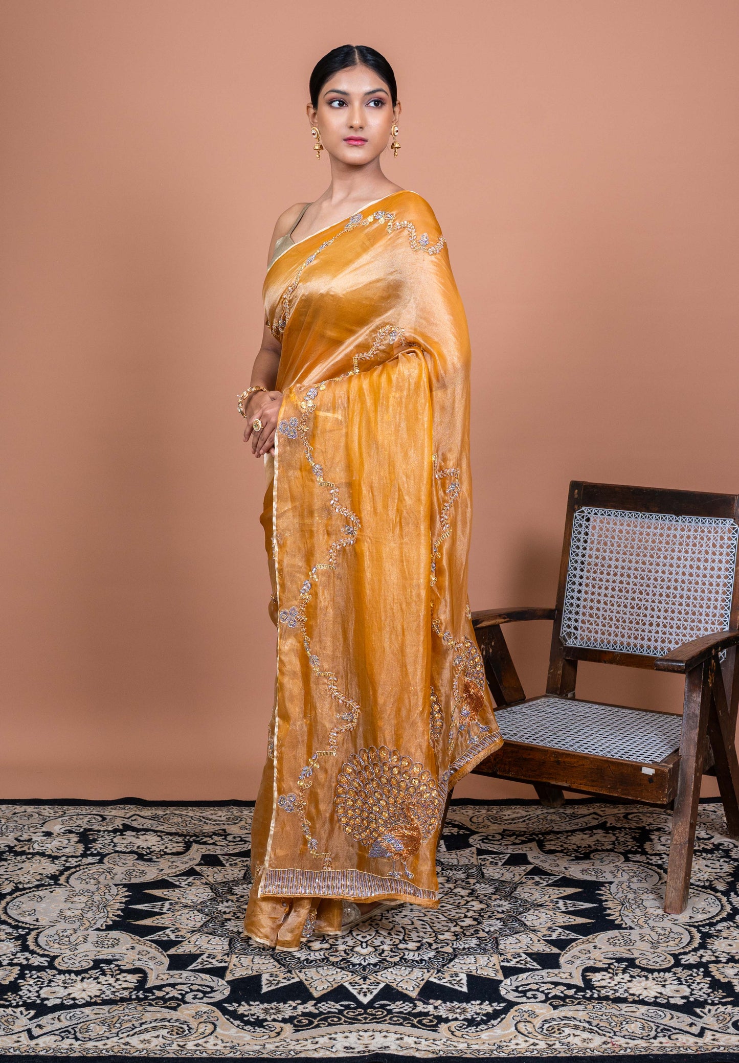 Mayur Pallu  Handwoven Banaras Saree
