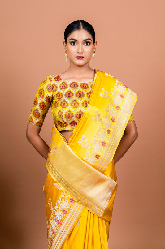 Pichhwai Handwoven Banaras Saree