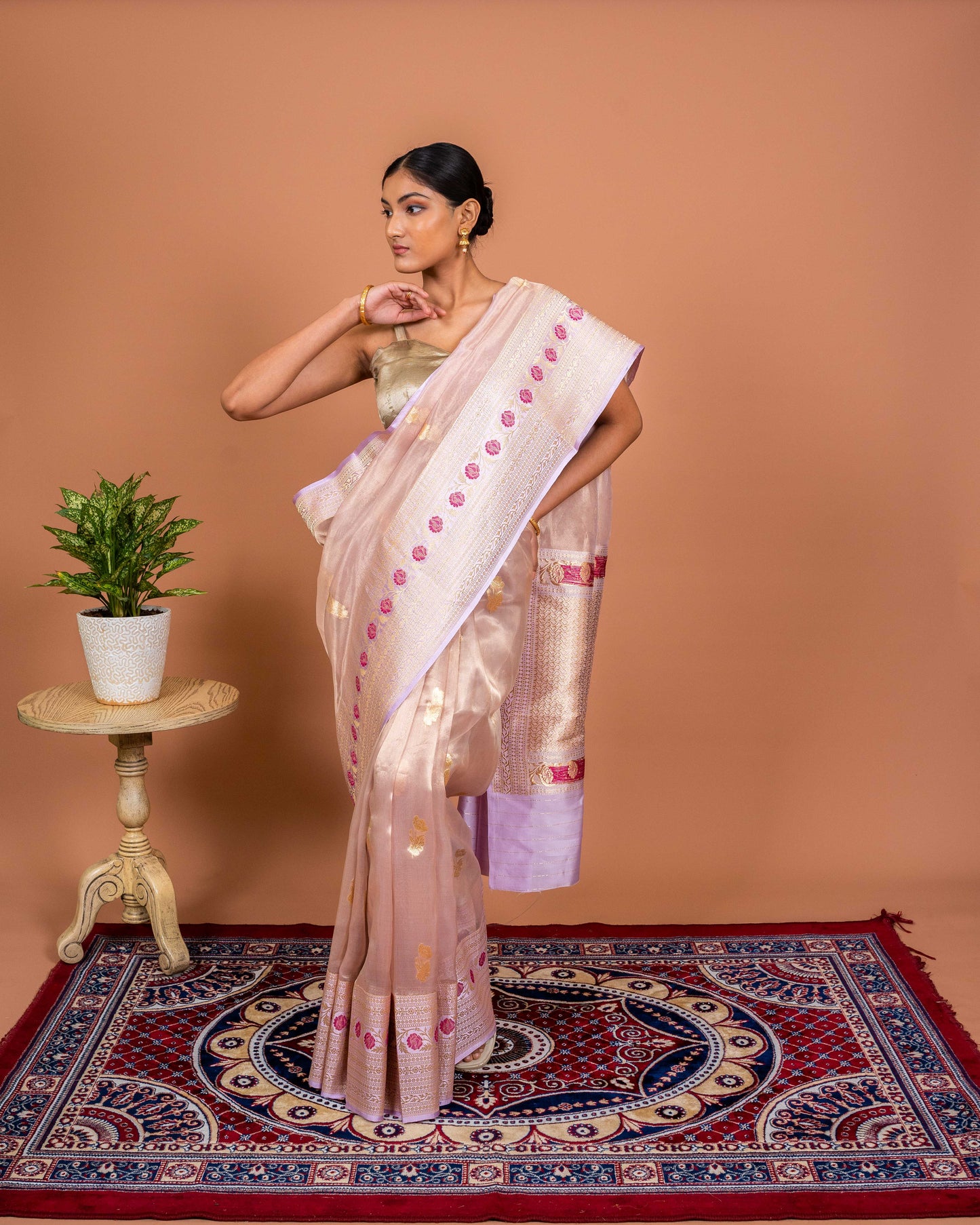 Meenakar Border Handwoven Banaras Saree