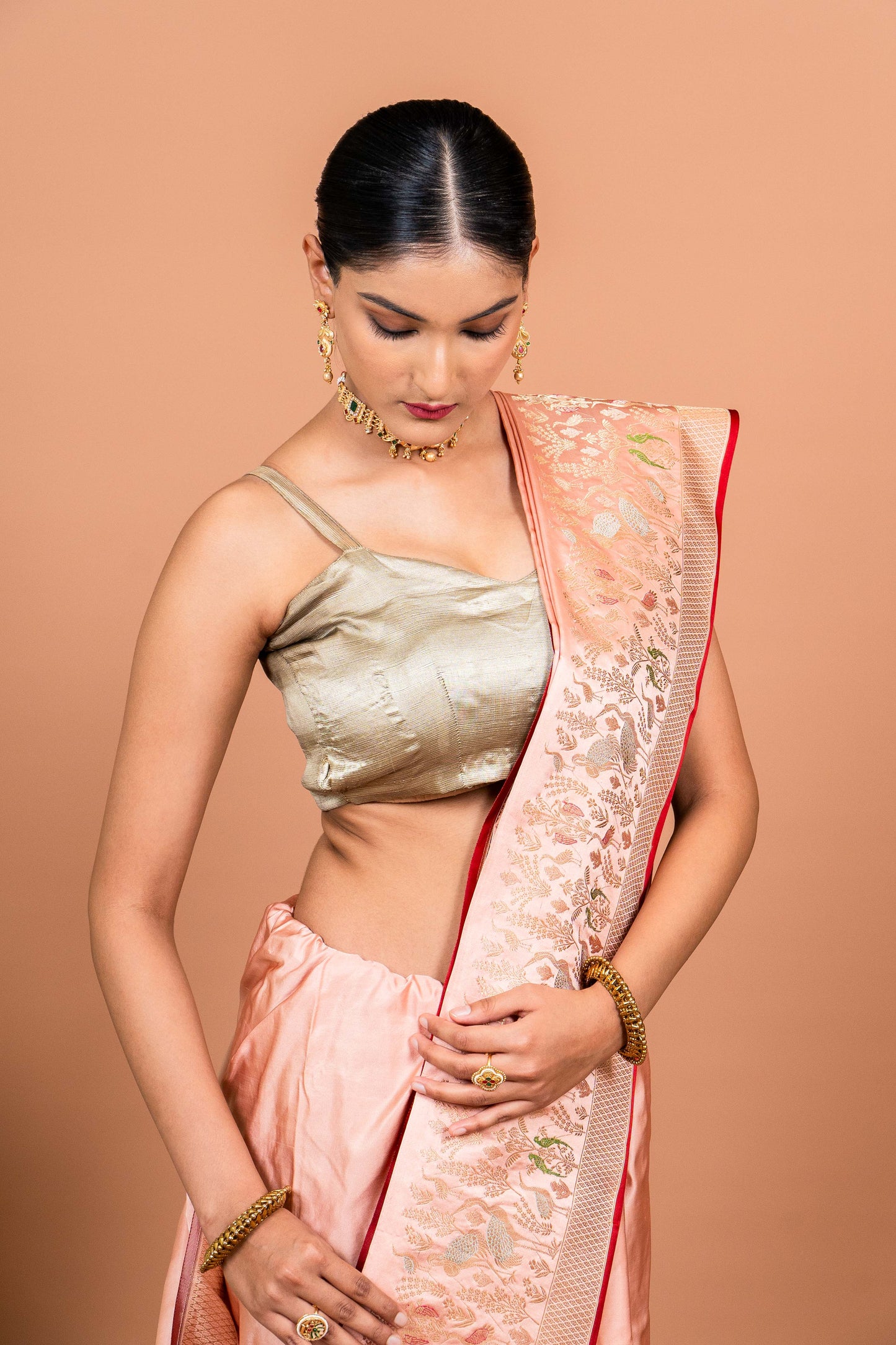 Meenakar Border Handwoven Banaras Saree