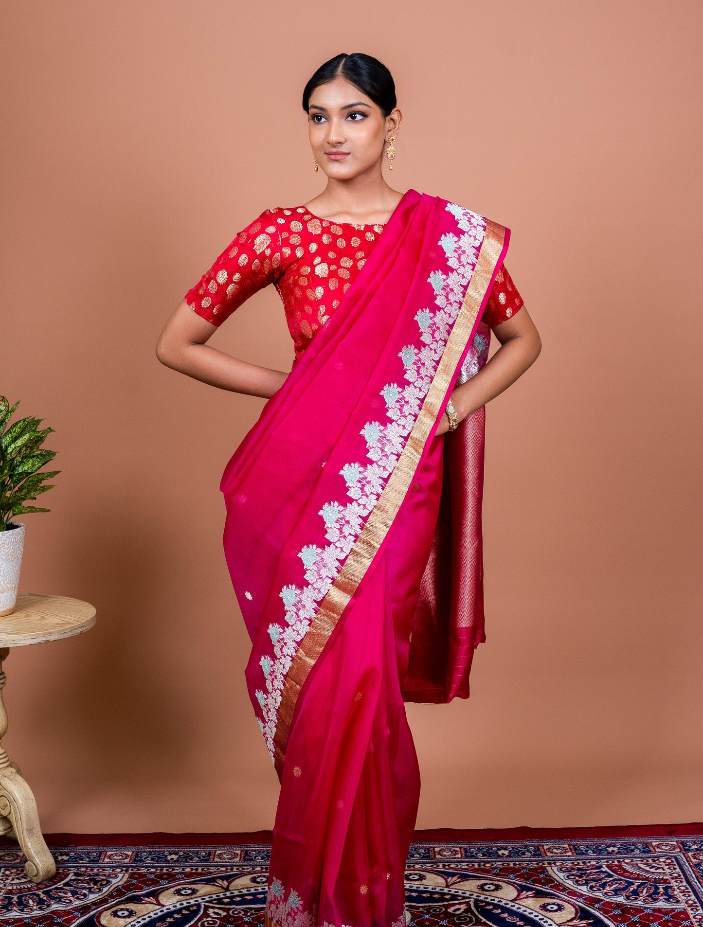 Kaleel Border Handwoven Banaras Saree