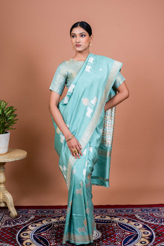 Pichhwai Handwoven Banaras Saree