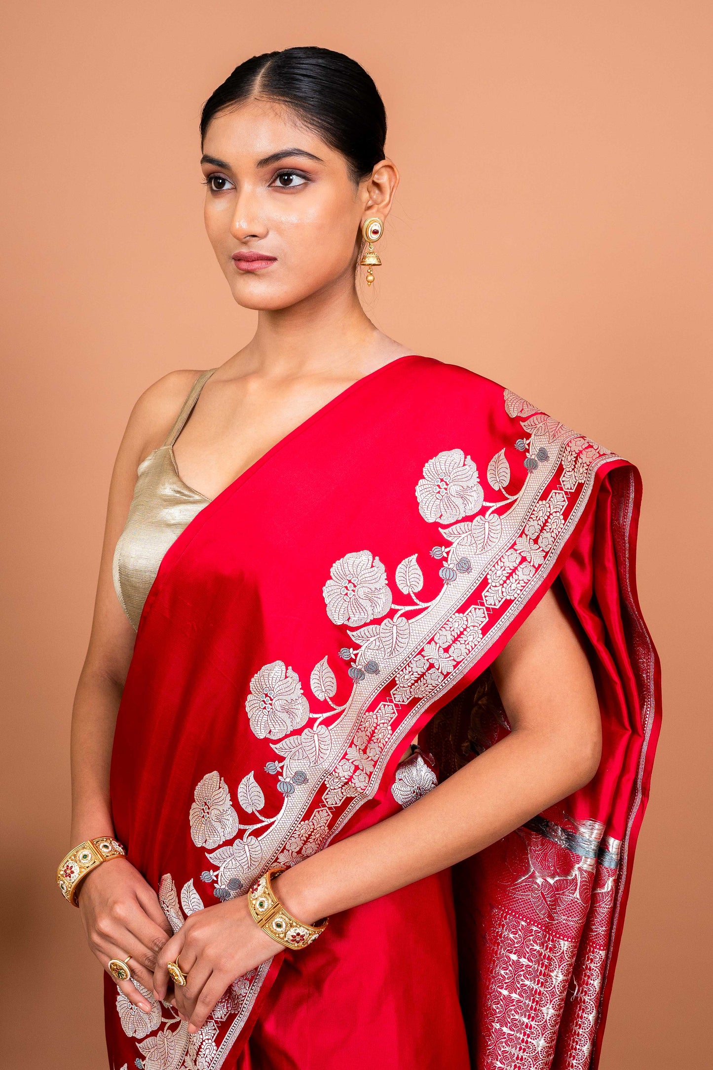 Gul Border Handwoven Banaras Saree