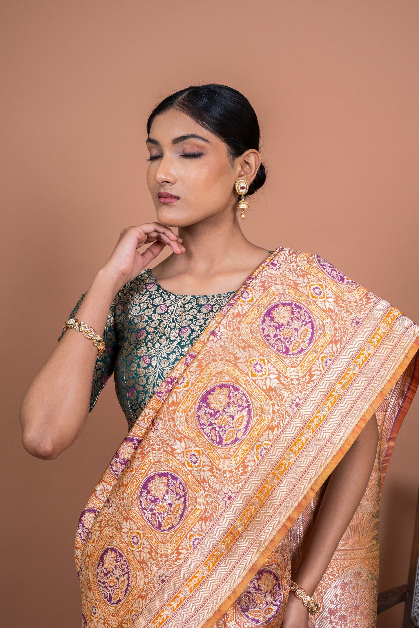 Charbagh Handwoven Banaras Saree
