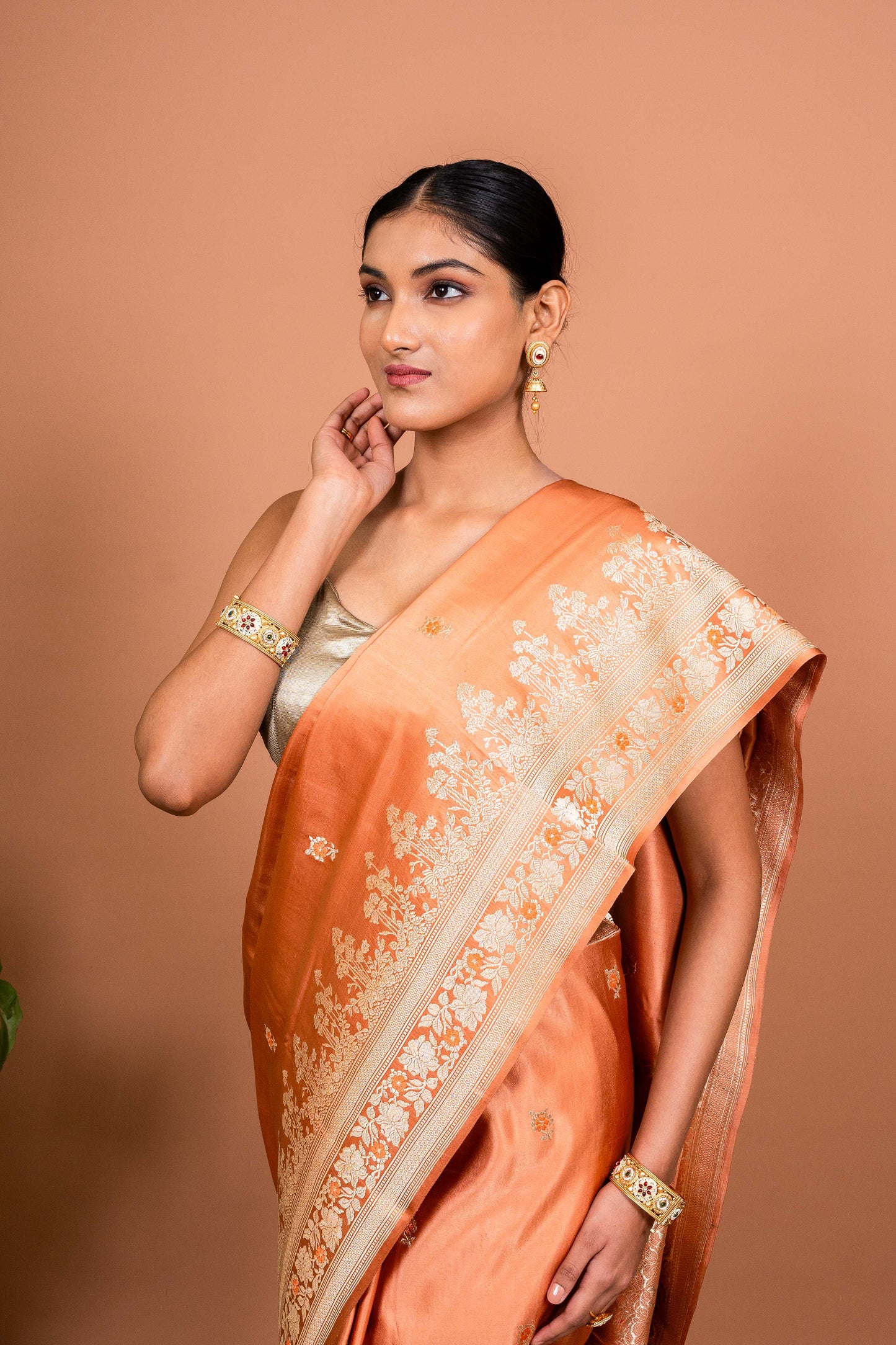 Kaner Border Handwoven Banaras Saree