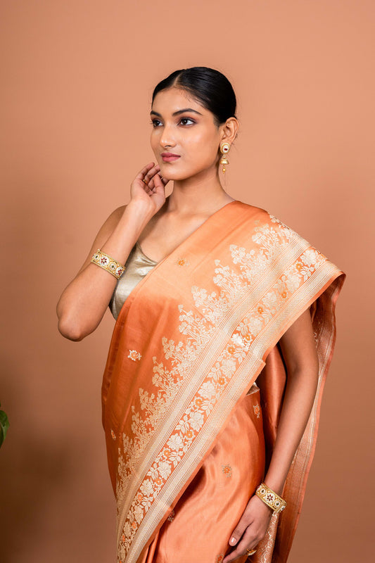 Kaner Border Handwoven Banaras Saree