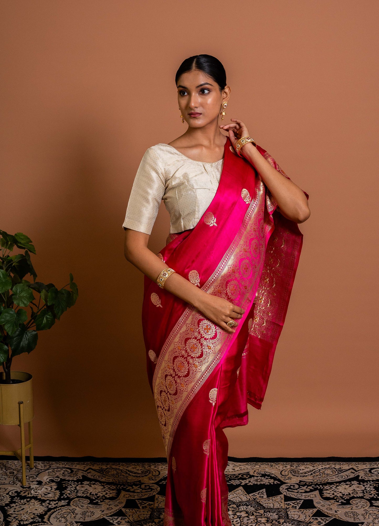 Turkish Boota Handwoven Banaras Saree