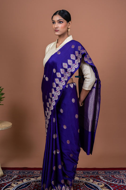 Kaneri Border Handwoven Banaras Saree