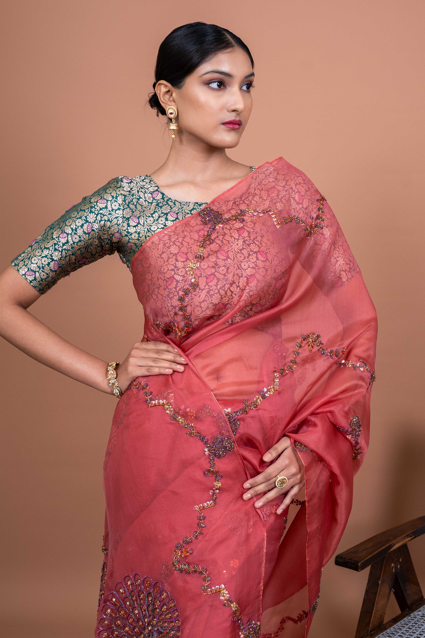 Mayur Pallu Handwoven Banaras Sare