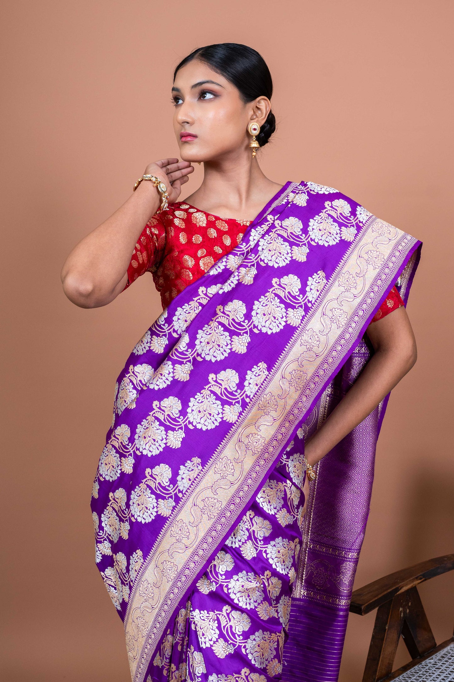 Paan Jaal Handwoven Banaras Saree