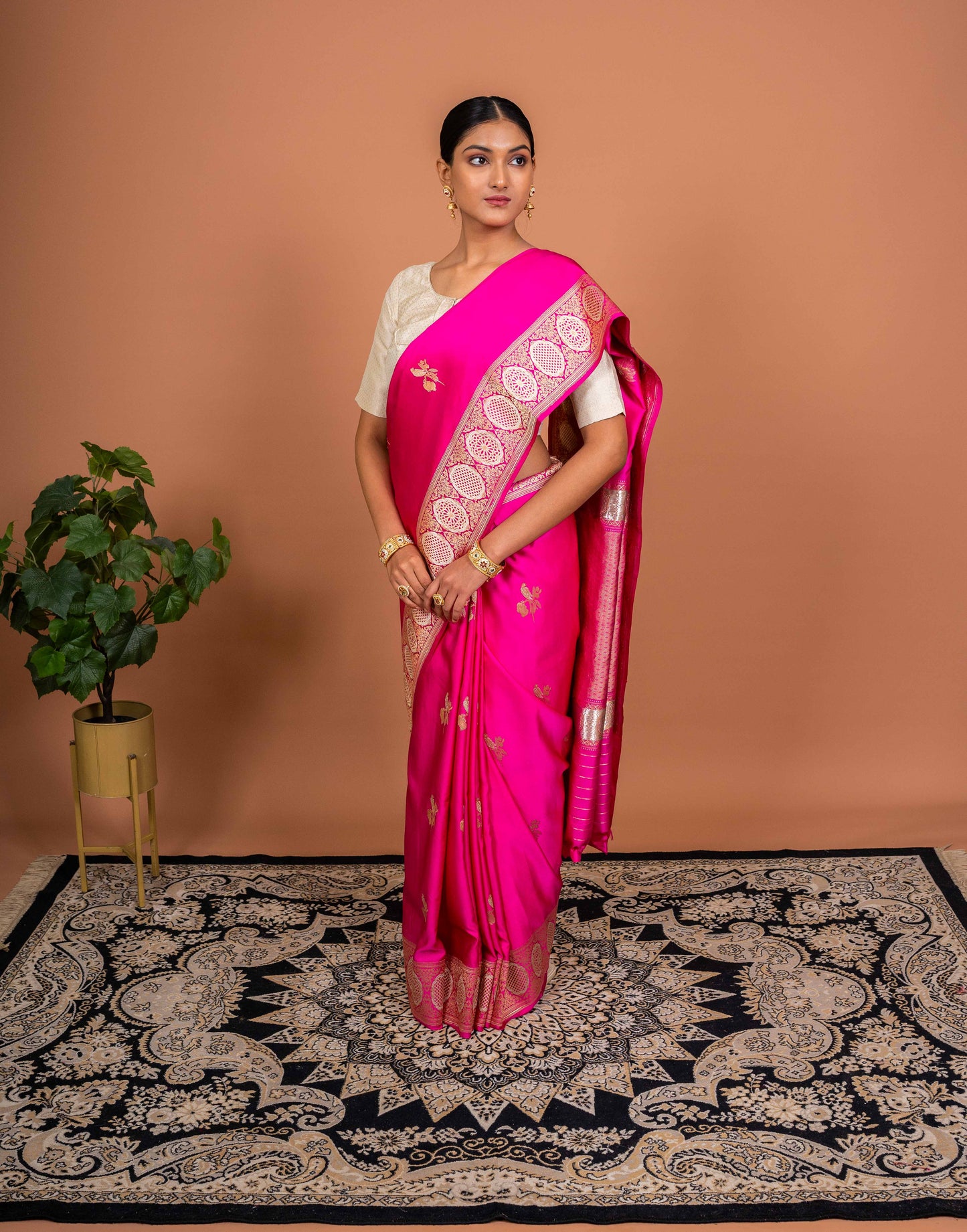 Parrot Boota Handwoven Banaras Saree