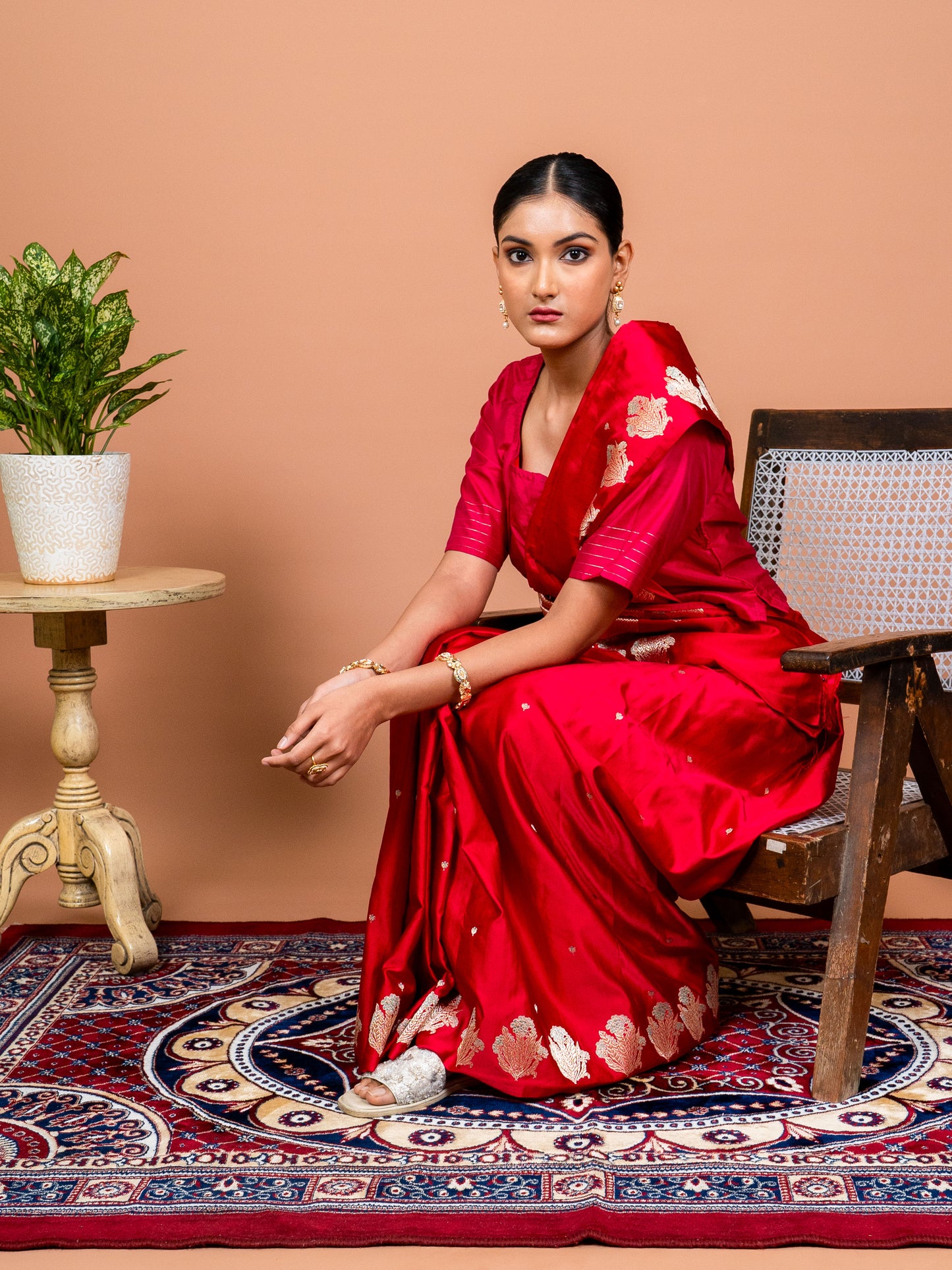 Meenakar Boota Handwoven Banaras Saree