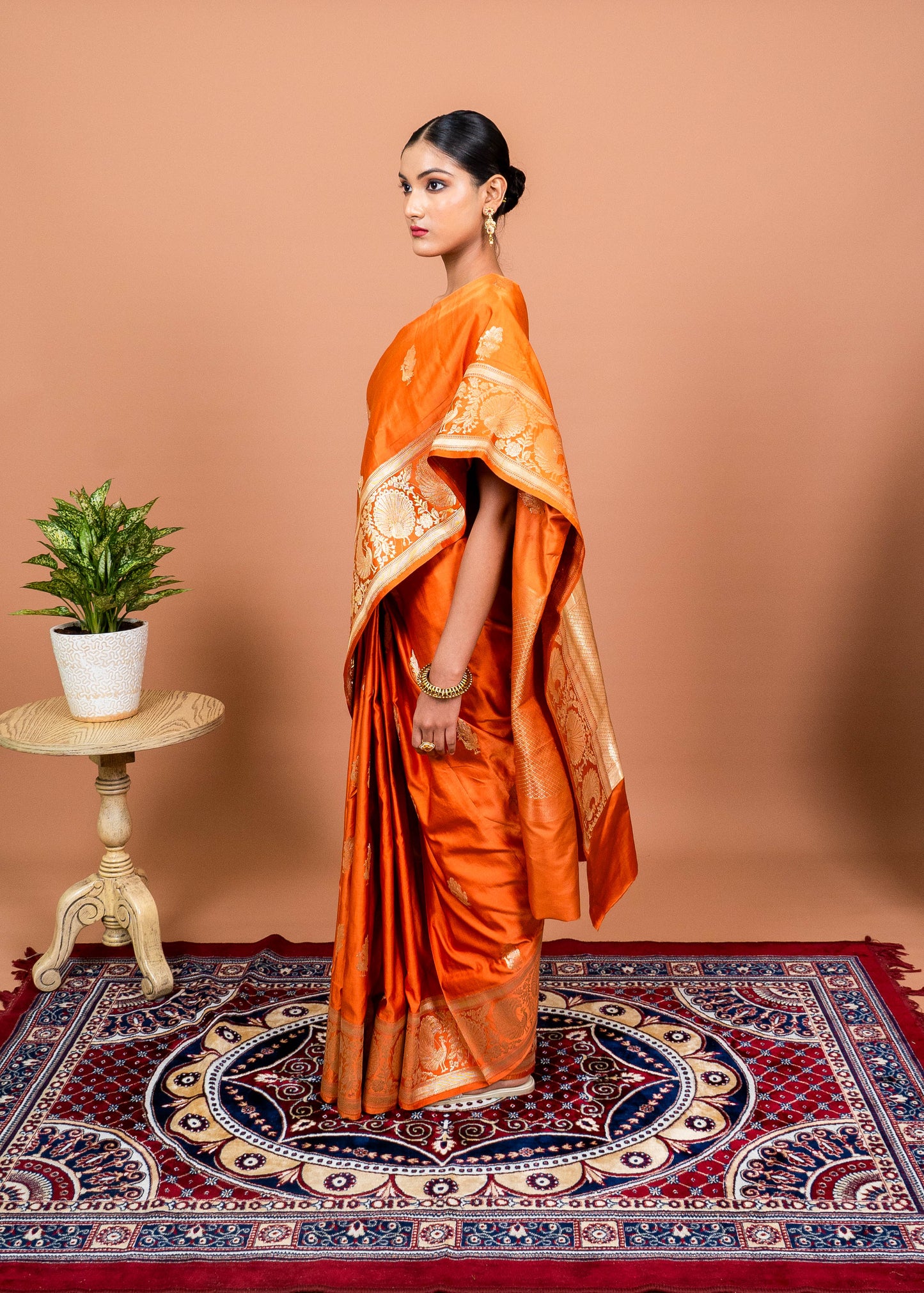 Mayur Border Handwoven Banaras Saree