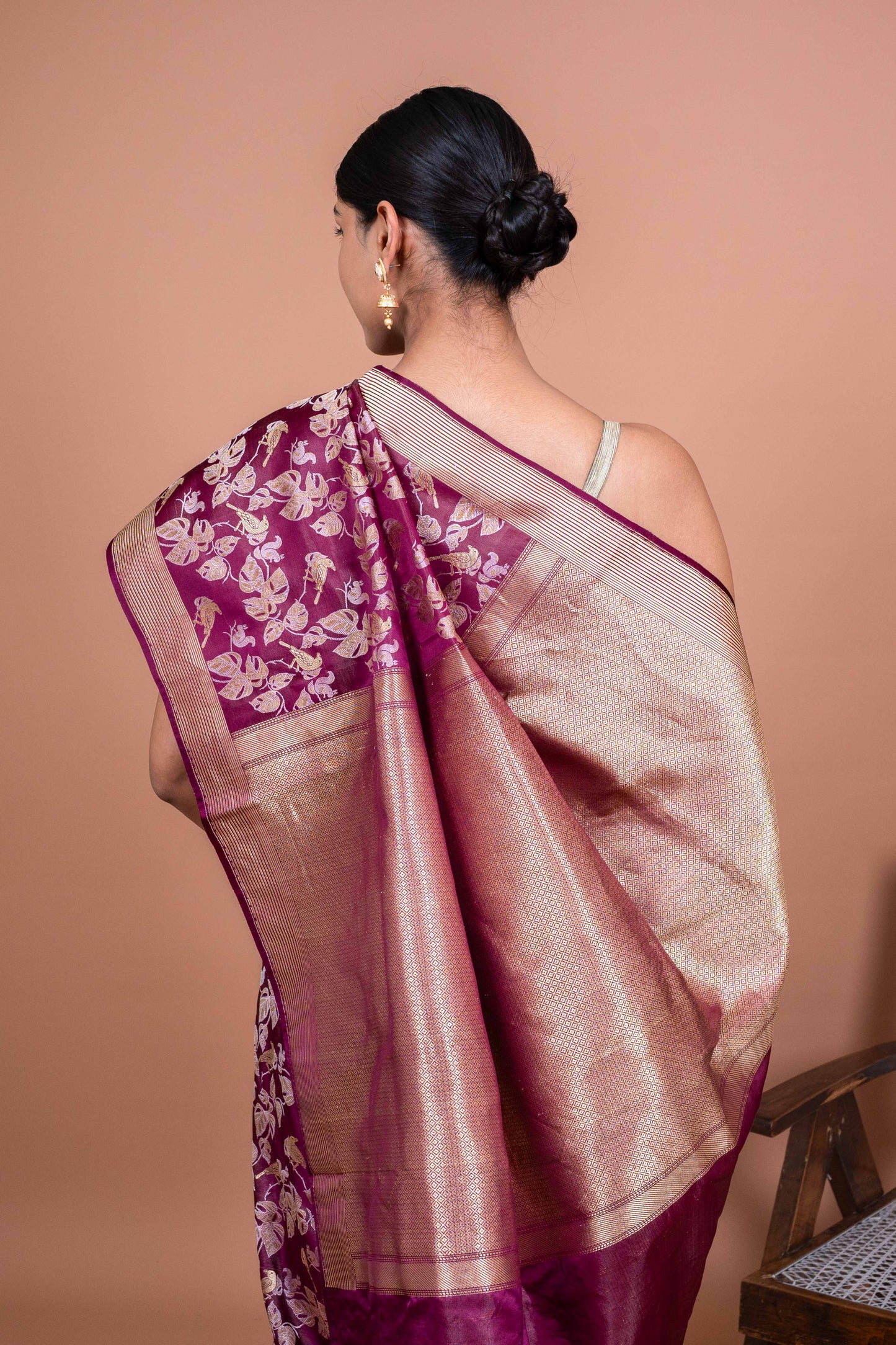 Chidiya Jaal Handwoven Banaras Saree