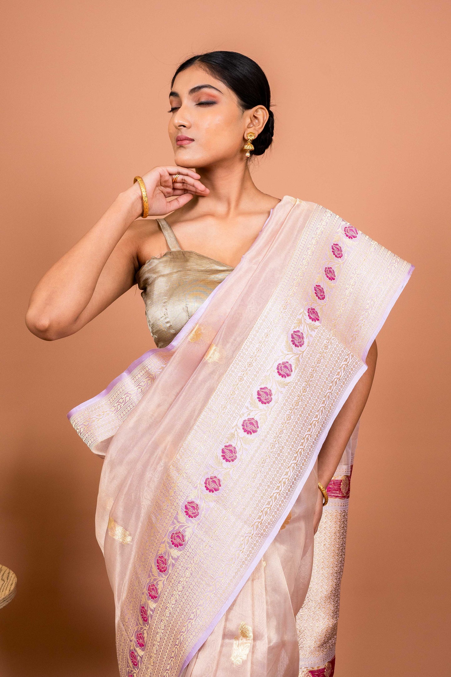 Meenakar Border Handwoven Banaras Saree