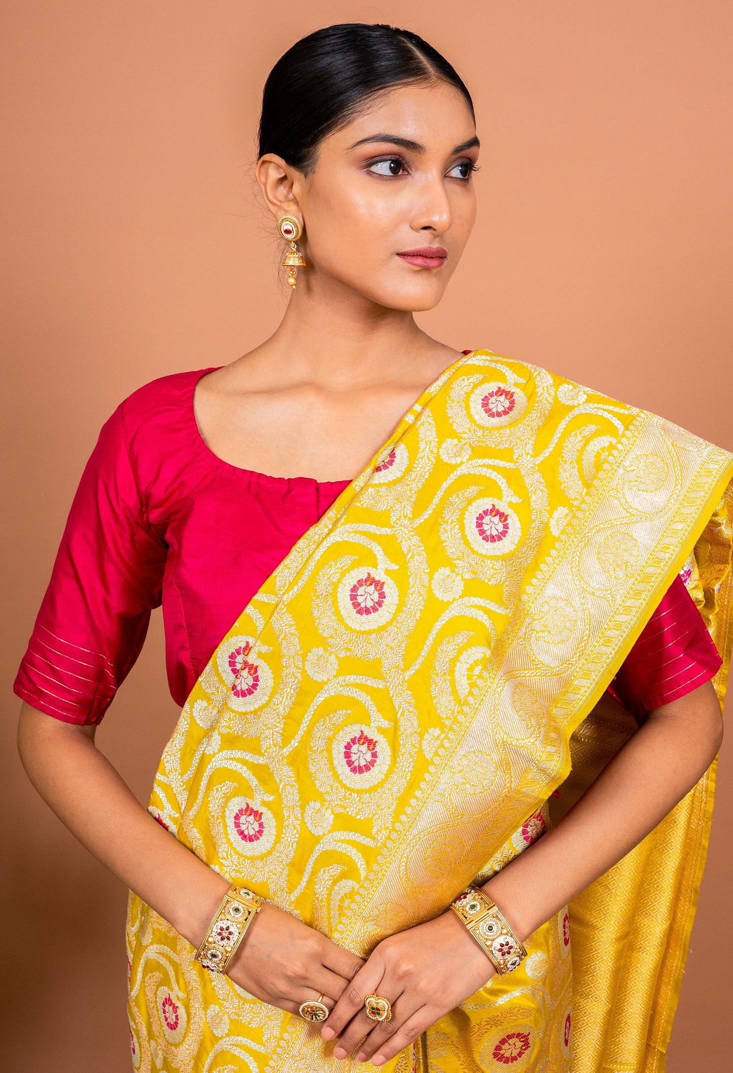 Kaner Jaal Handwoven Banaras Saree
